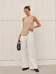 Vibemartini Halter Cross-Over Collar Tank Top