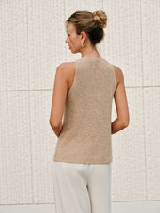 Vibemartini Halter Cross-Over Collar Tank Top