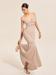 Vibemartini Off-Shoulder Ruffle Detail Dress