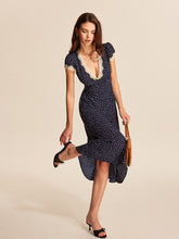 Vibemartini Polka Dot Lace-Trim Dress