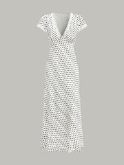 Vibemartini Polka Dot Lace-Trim Dress