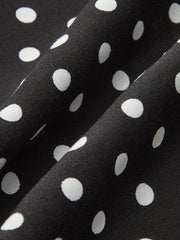 Vibemartini Polka Dot Lace-Trim Dress