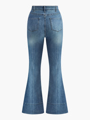 Vibemartini Washed Slim Draped Denim Pants
