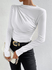 Vibemartini Ruching Long Sleeve Shirt