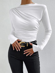 Vibemartini Ruching Long Sleeve Shirt
