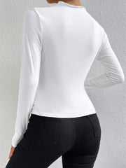 Vibemartini Ruching Long Sleeve Shirt