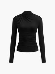 Vibemartini Ruching Long Sleeve Shirt