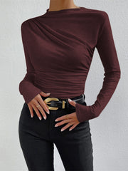 Vibemartini Ruching Long Sleeve Shirt