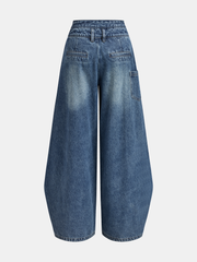 Vibemartini Cross-Front Wide-Leg Jeans