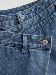 Vibemartini Cross-Front Wide-Leg Jeans