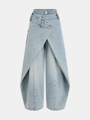 Vibemartini Cross-Front Wide-Leg Jeans