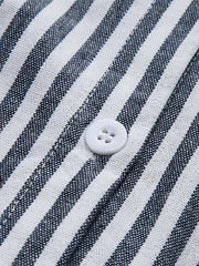 Vibemartini Cotton & Linen Pinstripe Loose Shirt