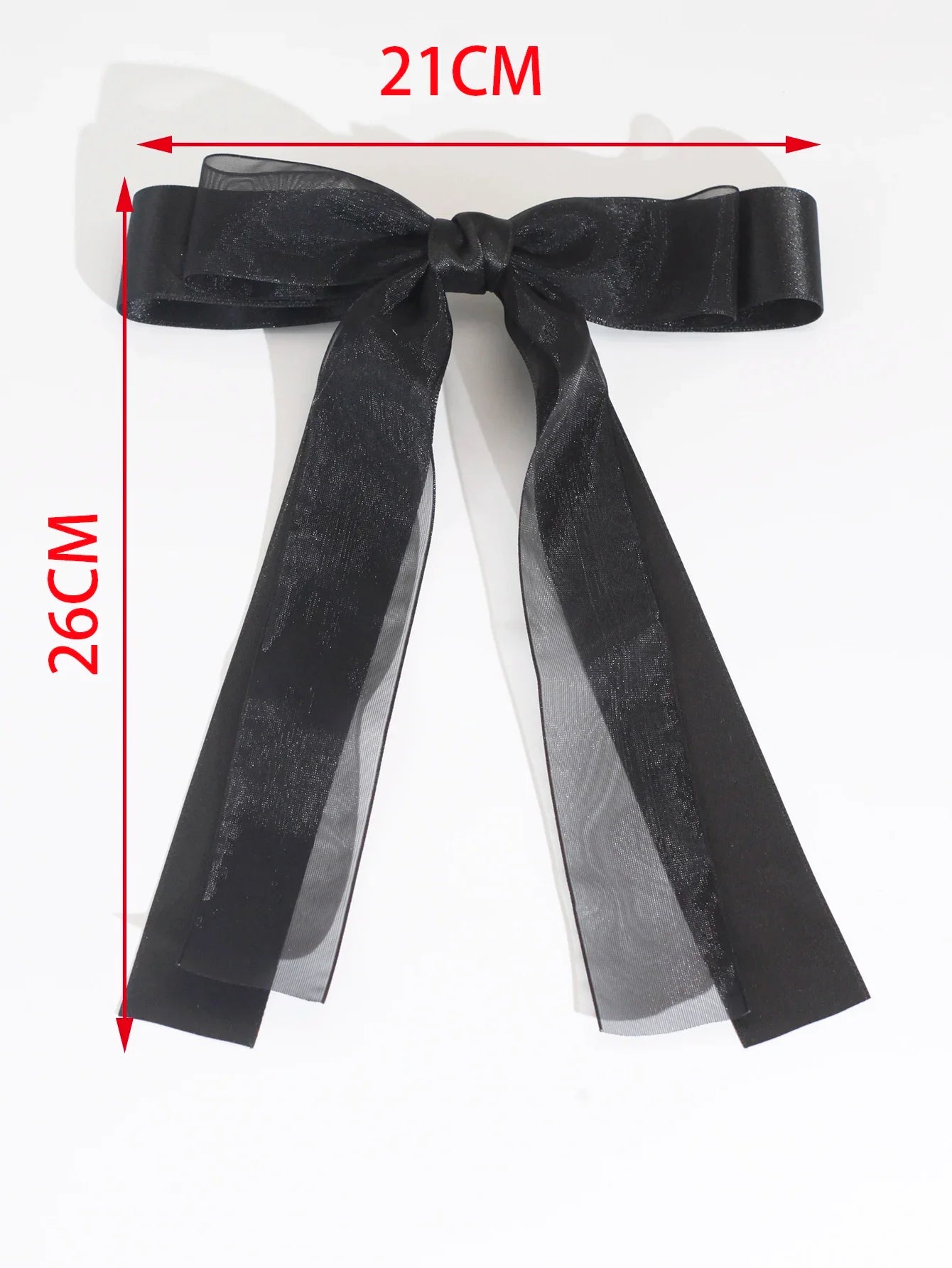 Mesh Ribbon Back Head Top Clip - Retro Christmas Hair Accessory Accessories-L