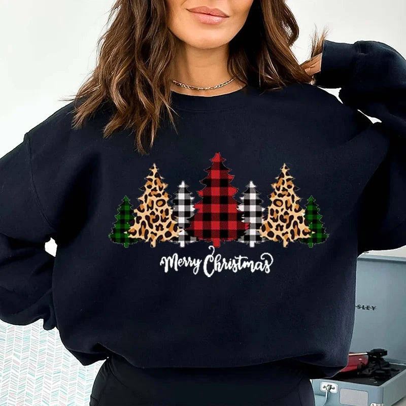 Graphic Santa Claus Reindeer Navidad Harajuku Y2K Unisex Christmas Hoodie Black 7 / M Hoodies-L