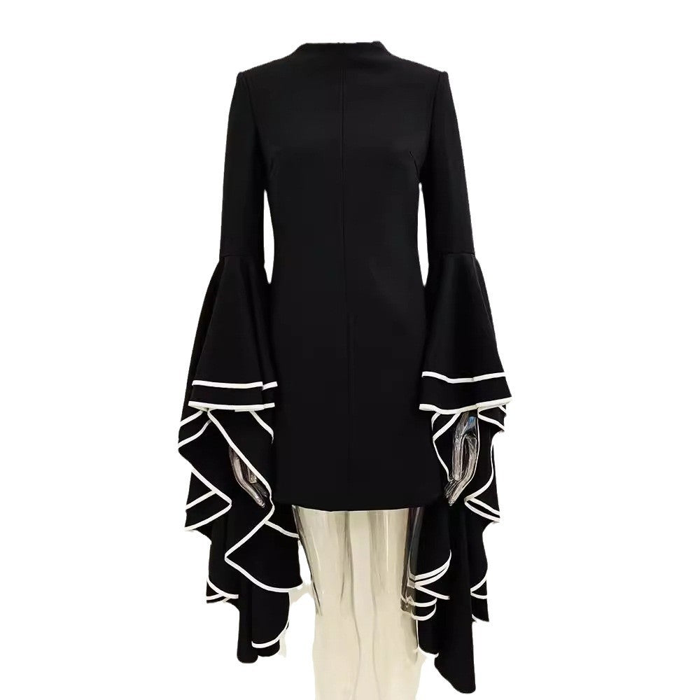 large lotus leaf sleeves dress