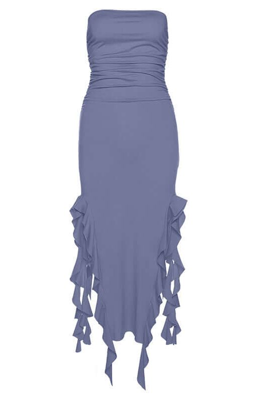 One-Shoulder Tube Top Hip-Wrapped Slim Dress