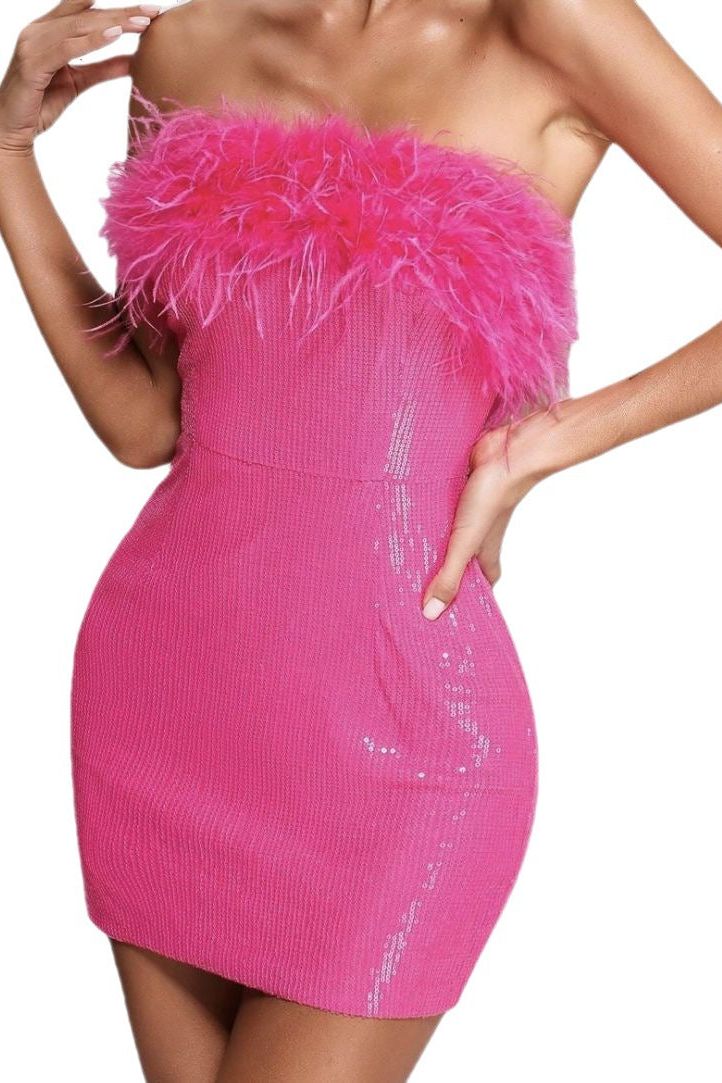 Slim and sexy tube top dress