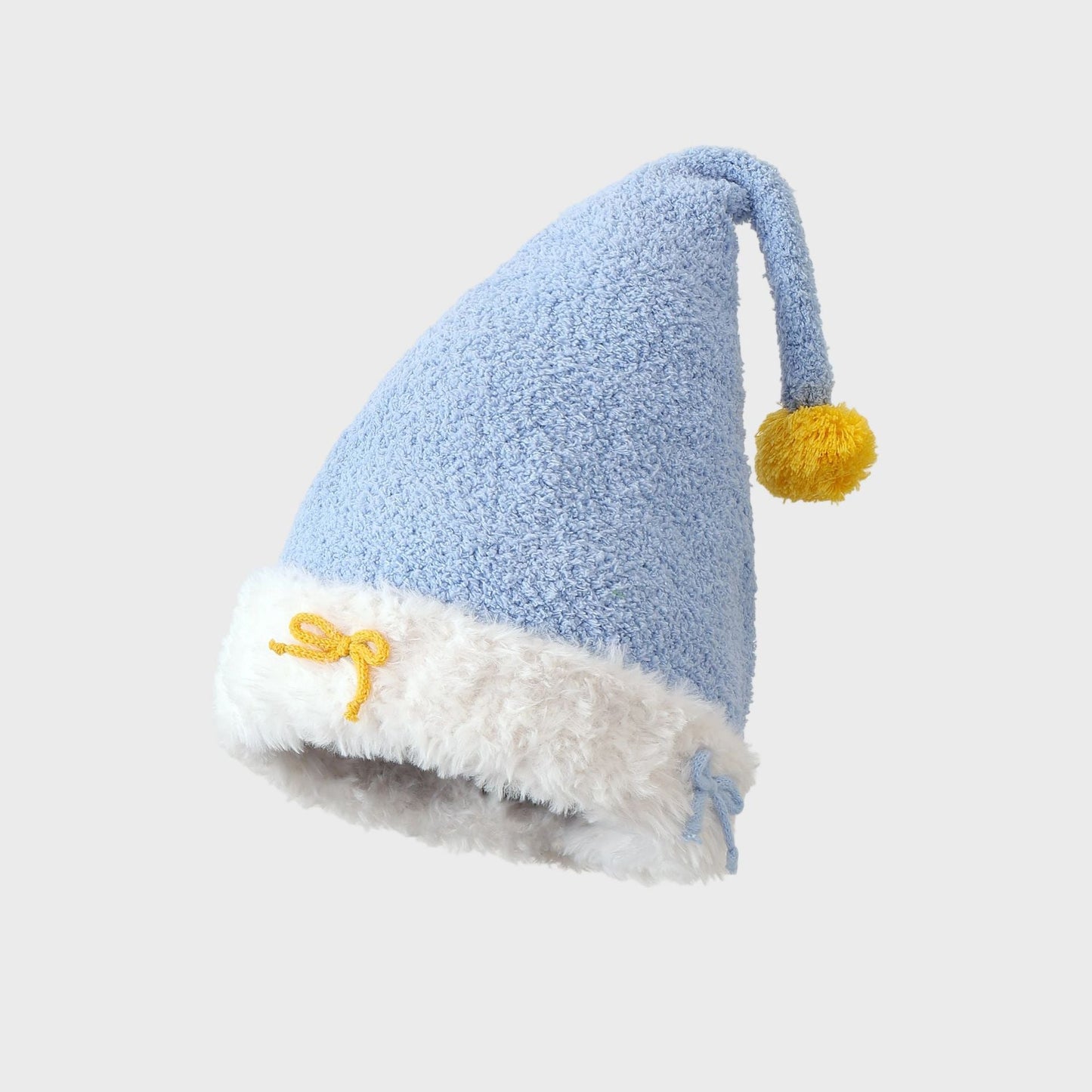 Velvet Bow Knit Christmas Hat