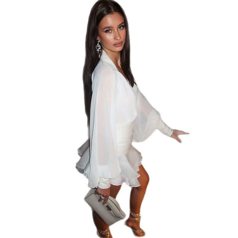 Celestial Whisper Chiffon Dress