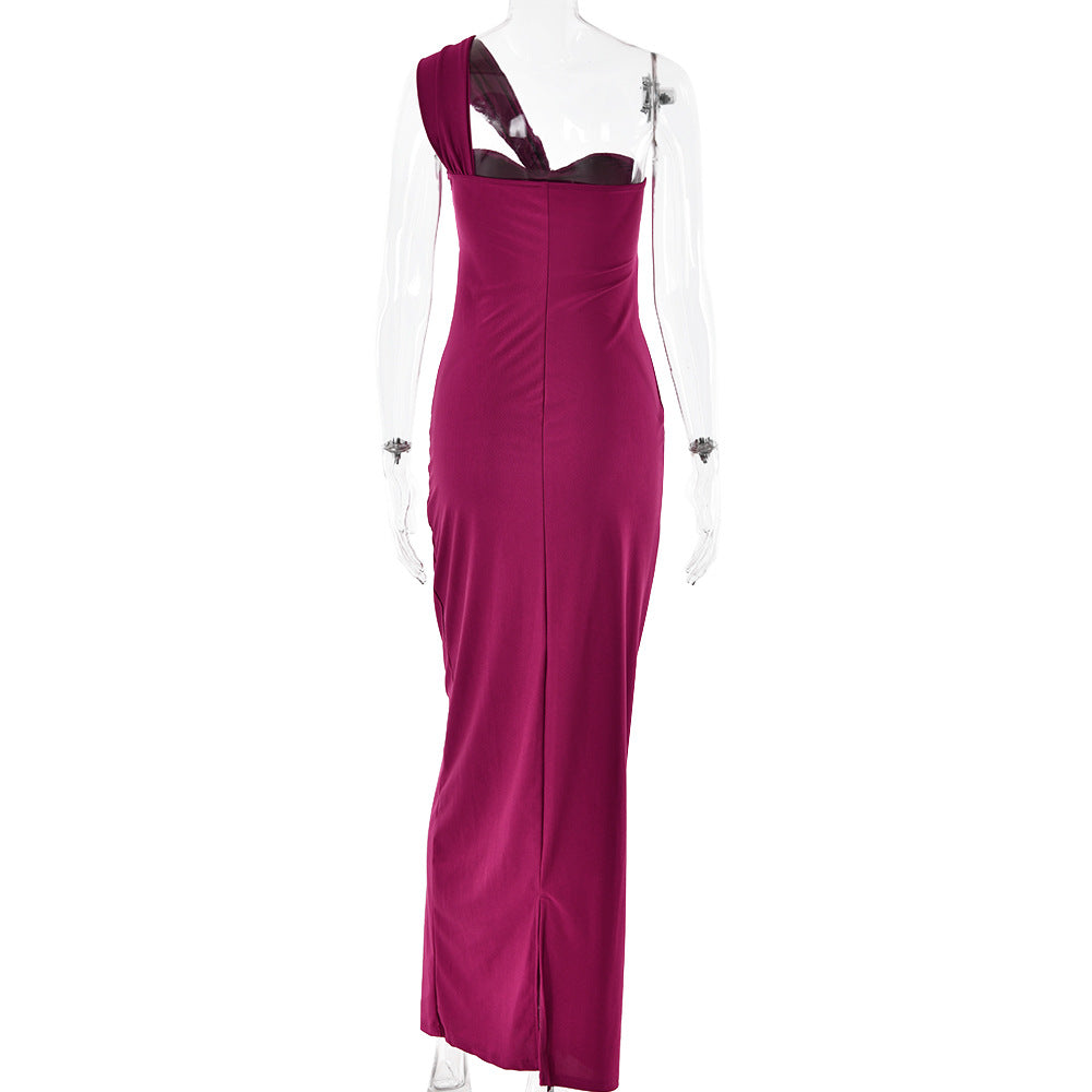 Trapeze Dress - Maroon