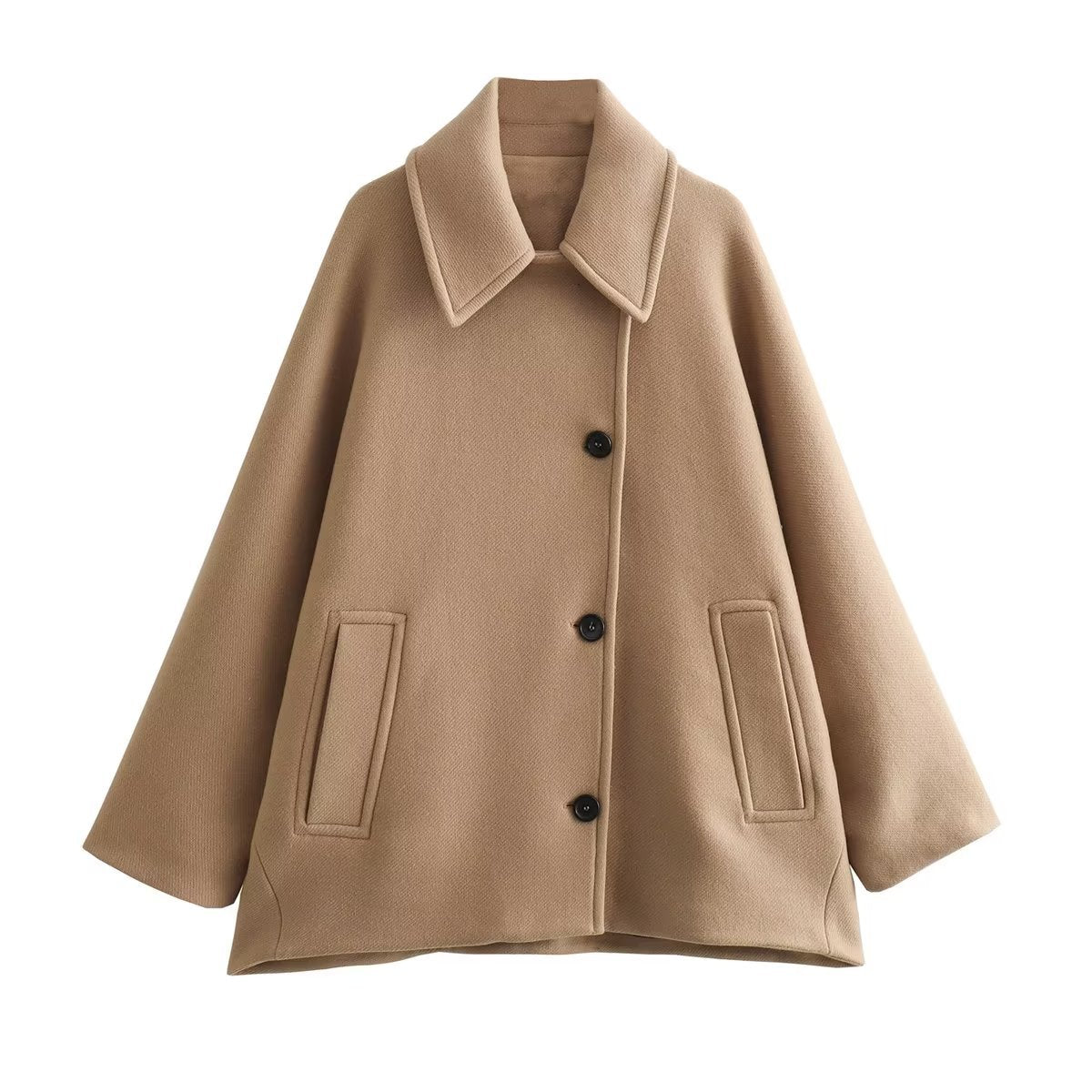 fall fashion trends Autumn and Winter New Loose Overcoat Coat Single-Breasted Mid-Length Top