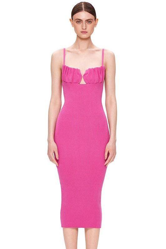 Suspender Chest Wrap Backless Dress