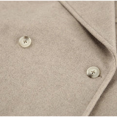 TAVIMART - Vintage Large Lapel Collar Short Coats Women Retro Casual Double-Breasted Pocket Coat Female Autumn Chic Loose Street Outwear