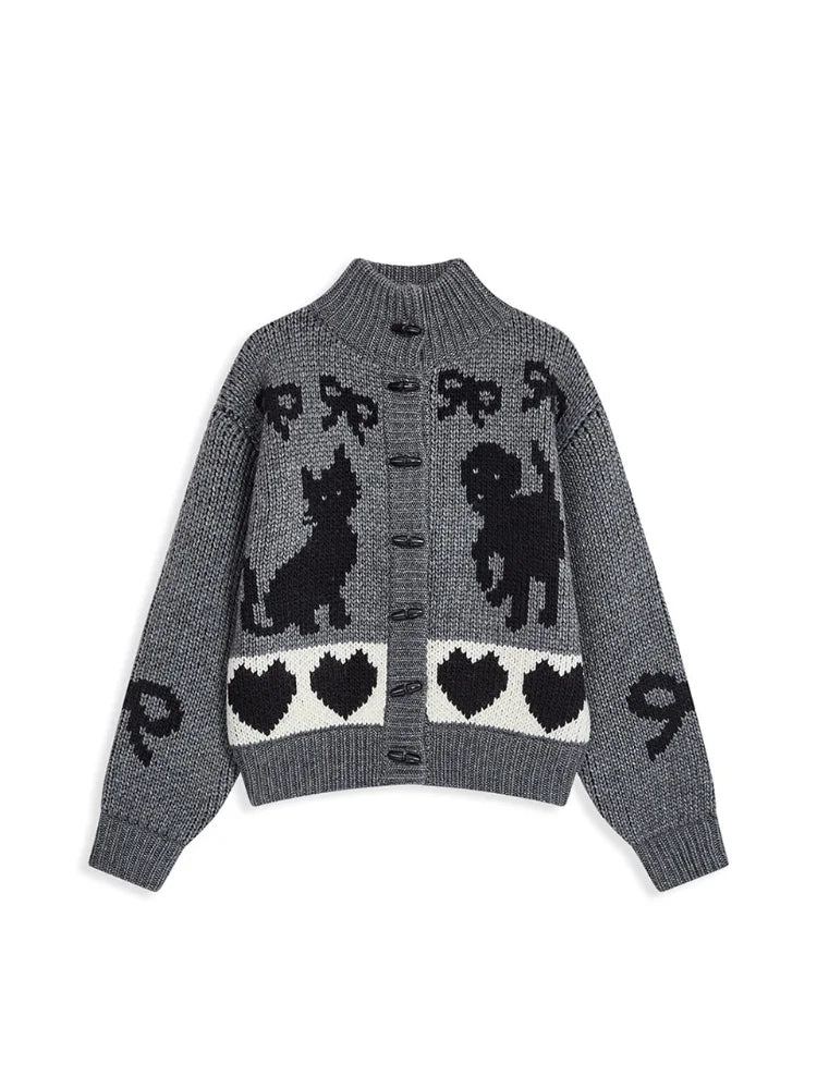 Women's O Neck Casual Knitted Soft Cardigan Fashion Long Sleeve Single-breasted Female Knitwear Autumn Chic Lady Coat