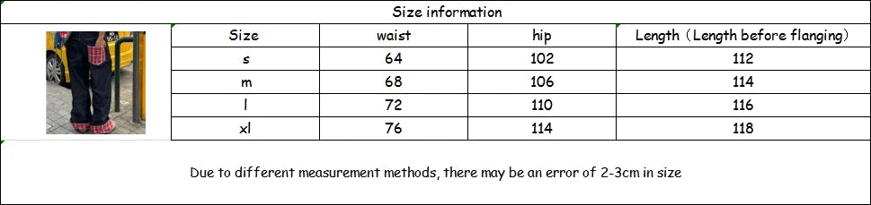 American Retro Plaid High Waist Straight Jeans Fashion High Street Wide Leg Jeans Harajuku Style Hip Hop Y2k Straight Trousers