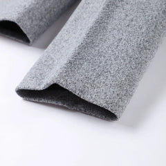 Elegant Single Breasted Woolen Women Coat Loose Lapel Long Sleeve Female Short Jacket Autumn Winter New Grey Lady Outwear