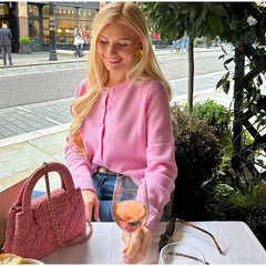 Solid Knit Cardigan Women Round Neck Single Breasted Long Sleeves Sweater Female Autumn New Lady Kintwear