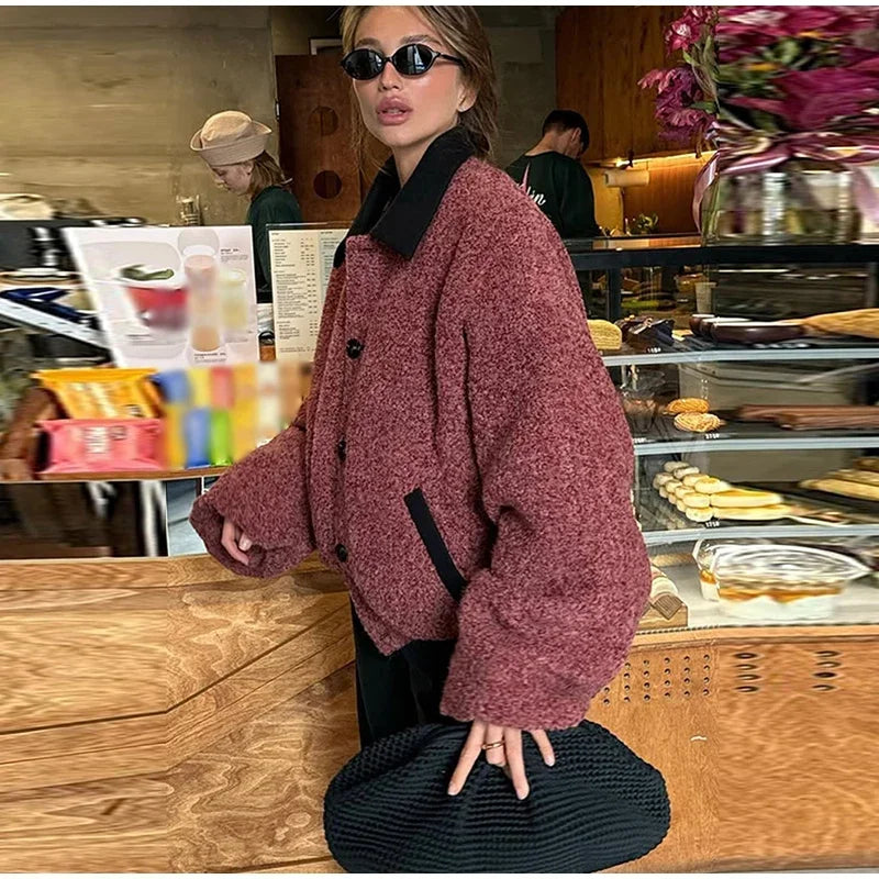 Sweet Panelled Women Coat Casual Turndown Collar Long Sleeve Single Breasted Female Coats 2025 Spring New Fashion Lady Jackets