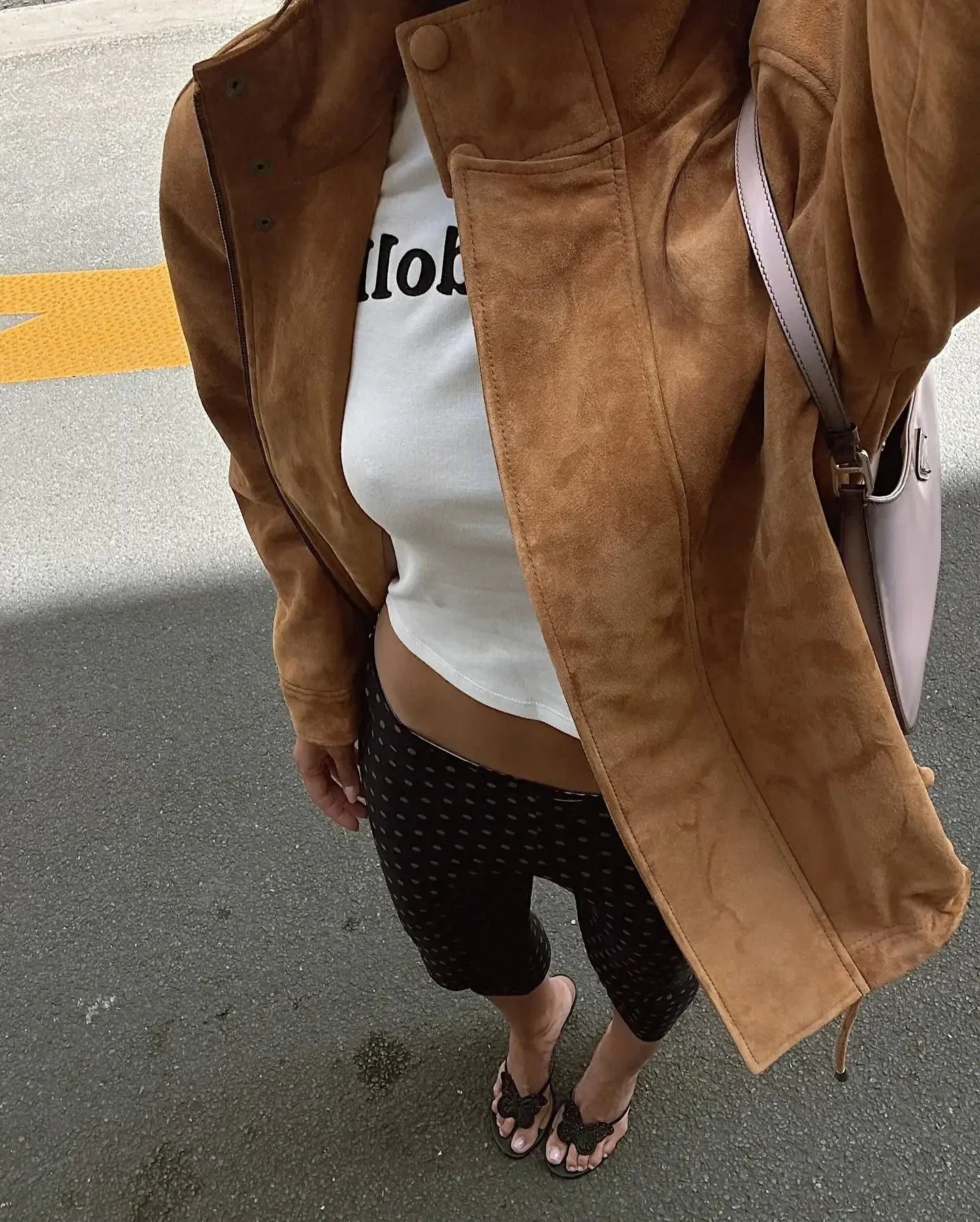 Casual Long Sleeve Stand Collar Female Coats Vintage Suede Zipper Jacket for Women Autumn New Lady Pockets Outerwear Street