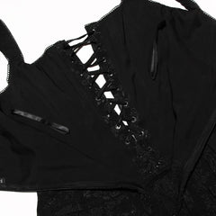 Autumn Women Black Lace Up Bodycon Dress Sexy Mini Spaghetti Strap Pleated Dress Female Birthday Party Dresses
