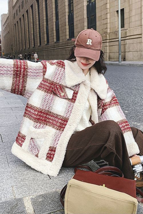Plaid Sherpa Christmas Outerwear