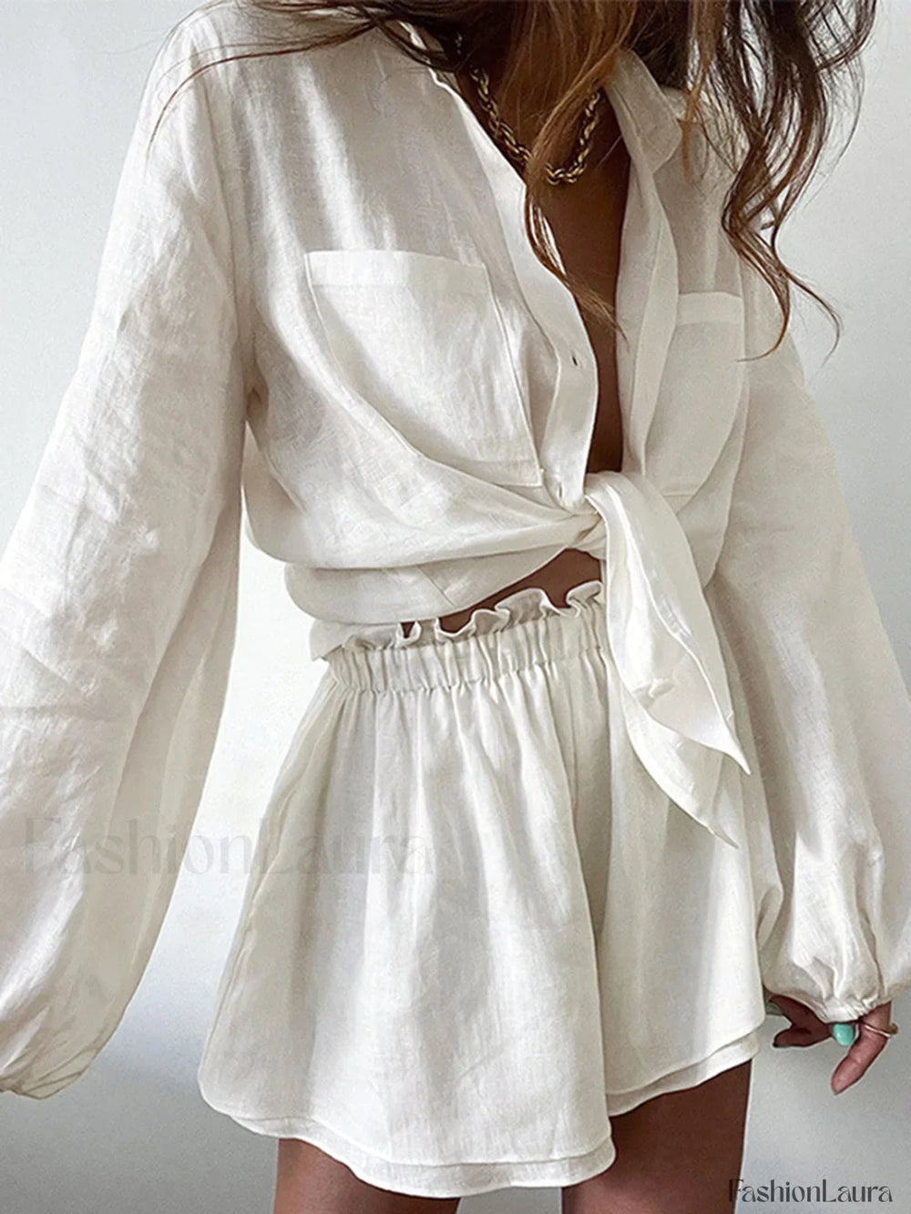 Aegean Two Piece Double Lined Shorts Set Short Sets