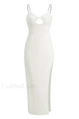 All About Love Charming Chain Sling Dress XS / White