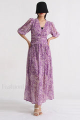 Aurier Printed Stylish Midi Dress
