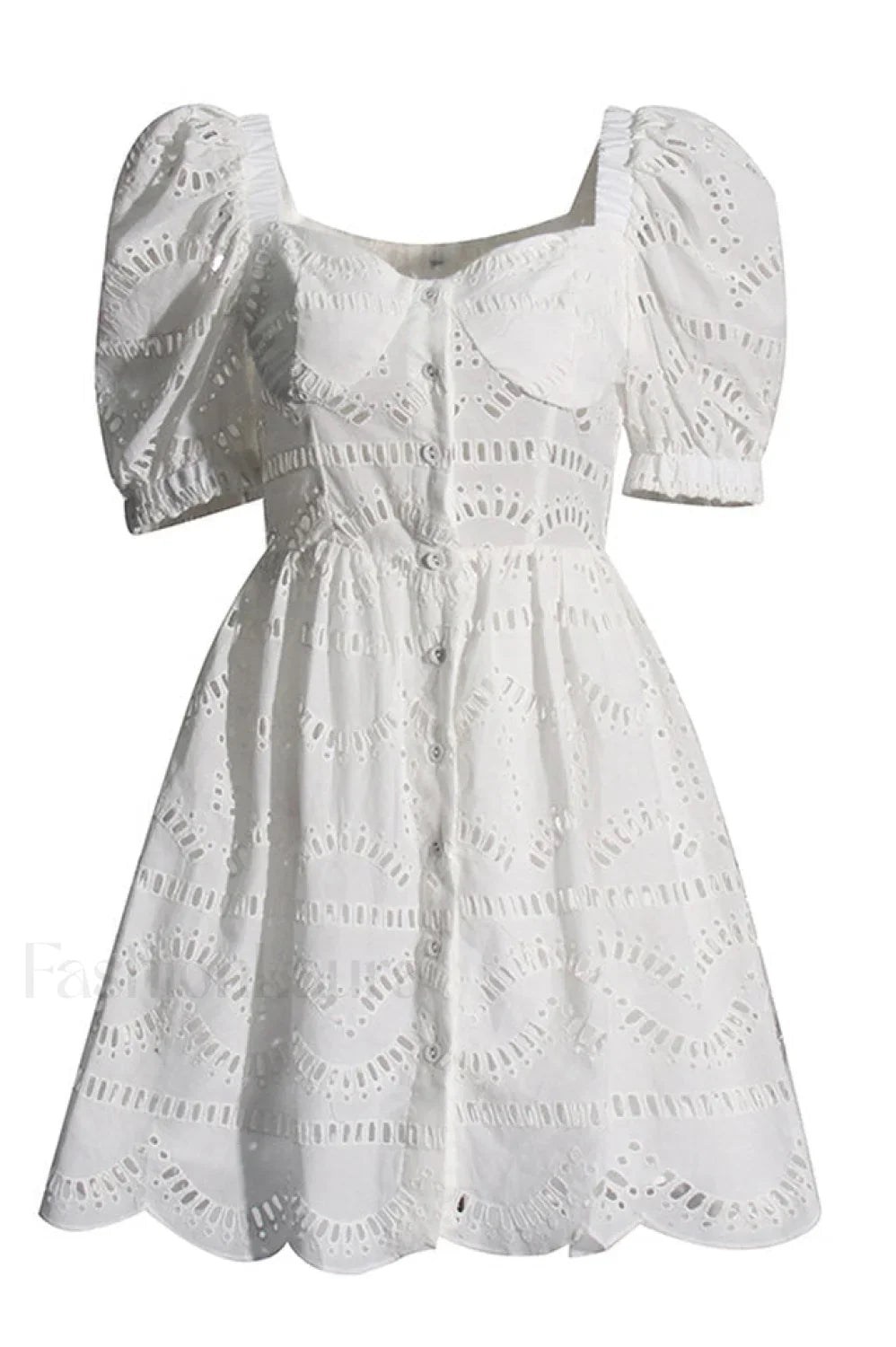 Ayiak Elegant Short Dress S / White Samoa