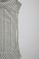 Striped Off Shoulder Fitted Long Sleeve Tee