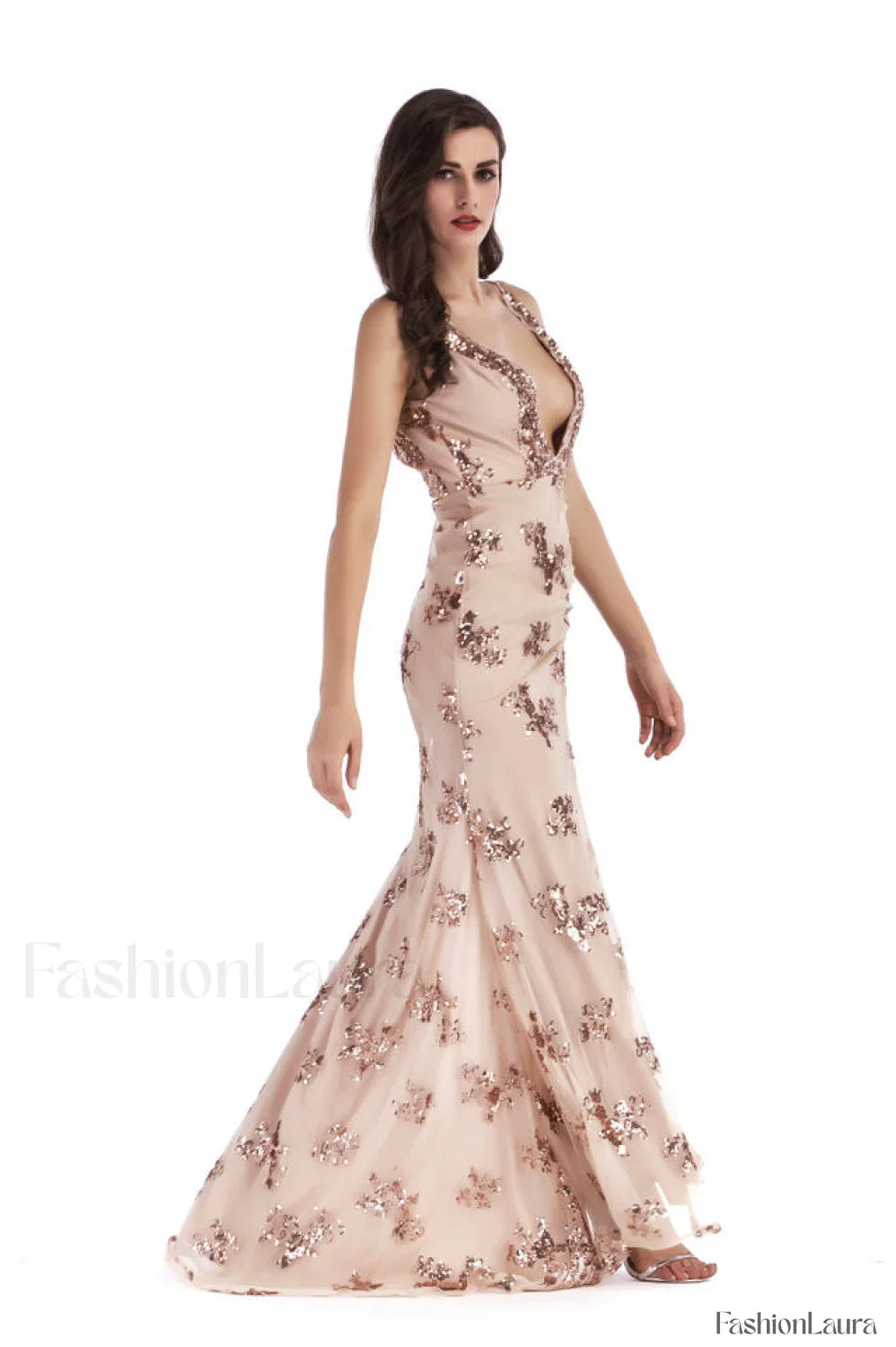 Backless Maxi Stylish Sequin Dress
