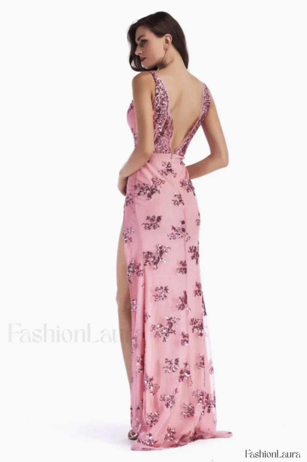 Backless Maxi Stylish Sequin Dress