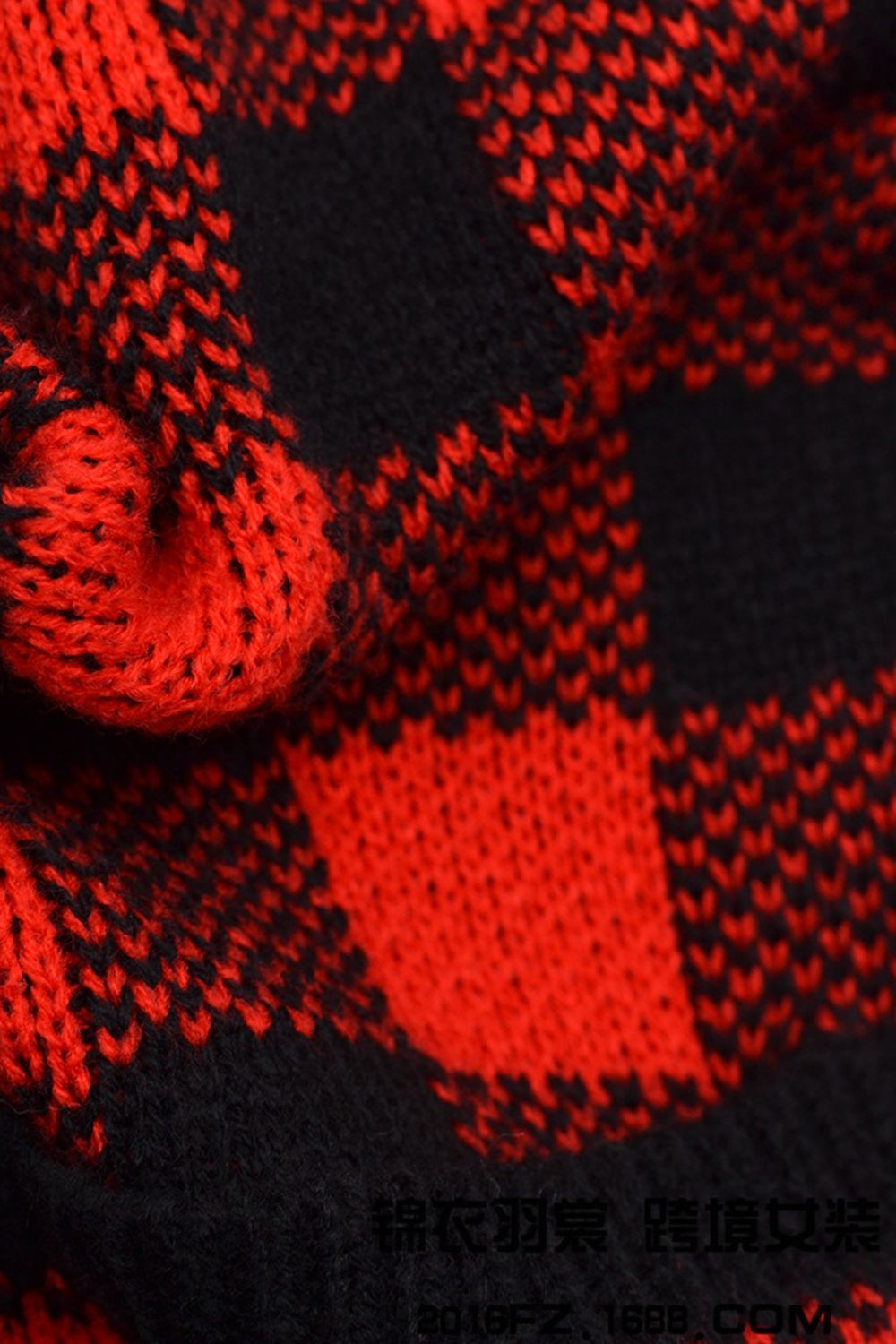 Fitted Tartan Button Christmas Cardigan