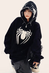 Black Spider Graphic Hoodie Black / M