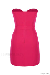 Bow Detailed Stylish Mini Dress