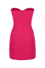Bow Detailed Stylish Mini Dress