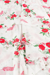 Floral Asymmetric Ruffle Cami Maxi Dress