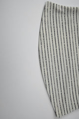 Striped Off Shoulder Fitted Long Sleeve Tee
