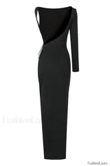 Chloe One Shoulder Charming Bow Detail Dress