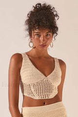 Crochet Midi Top Charming + Skirt Set